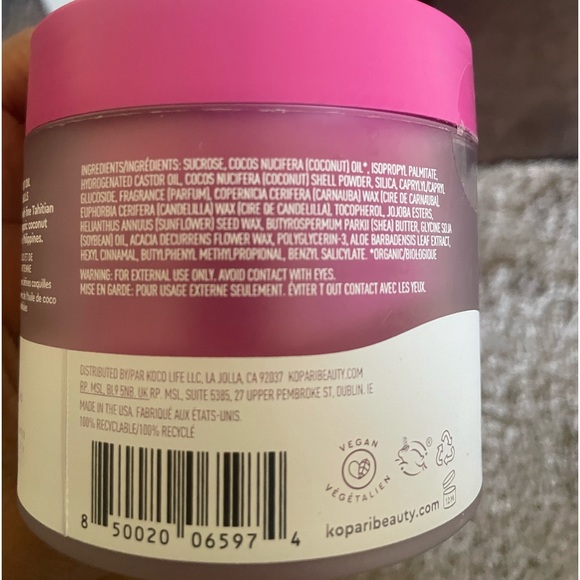 NEW Unopened Kopari Exfoliating crush scrub 8oz. - Picture 3 of 7